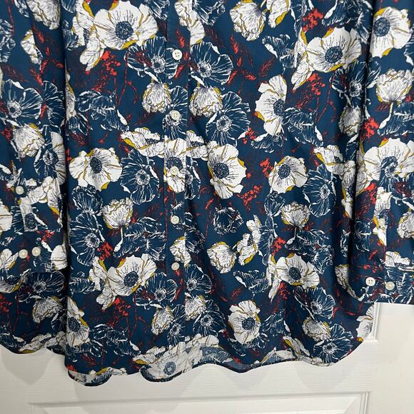 Duluth Trading Co. Women's Wrinklefighter Tunic Long Sleeve Floral Women's XXL - Picture 2 of 7